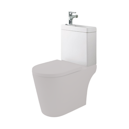 Eastbrook Metro Short Projection Cistern with Basin & Tap White | 26.0102