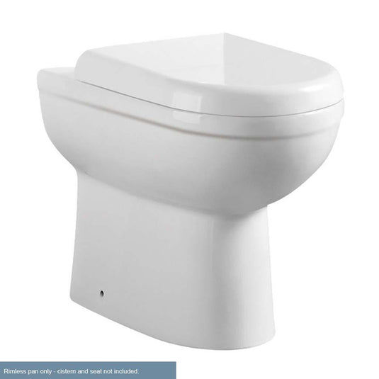 Eastbrook Dura Back To Wall Comfort Height Rimless Pan White | 26.0134