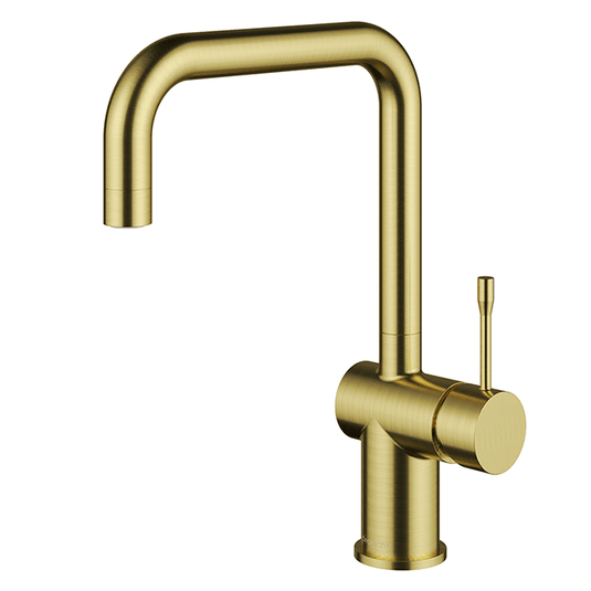 Clearwater Zodiac D Single Lever Twist & Spray Monobloc Kitchen Sink Mixer Tap - Artisan Brass - ZO3AB