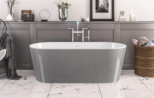 Eastbrook Lambeth 1590 x 740 x 560mm Freestanding Bath (Inc Waste) Grey | 33.0006