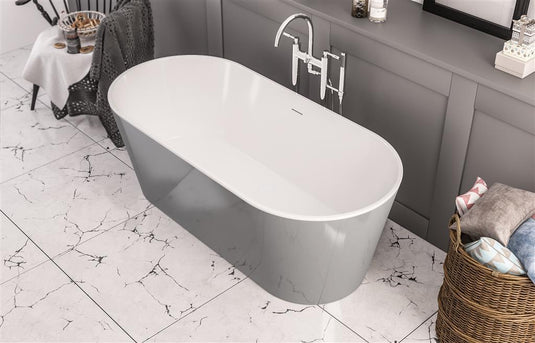Eastbrook Lambeth 1590 x 740 x 560mm Freestanding Bath (Inc Waste) Grey | 33.0006