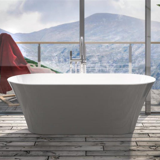 Eastbrook Charlton 1650 x 740 x 565mm Freestanding Bath (Inc Waste) Grey | 33.0008