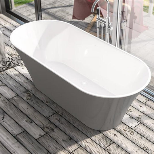 Eastbrook Charlton 1650 x 740 x 565mm Freestanding Bath (Inc Waste) Grey | 33.0008