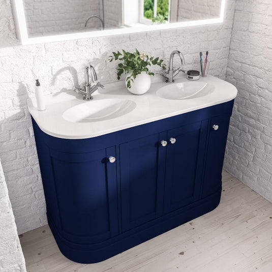 Eastbrook Hardwick 1200mm Traditional Double Bowl Vanity Unit Blue | 36.4013