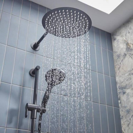 Tavistock Quantum Concealed Dual Thermostatic Shower System With Riser Kit & Overhead Shower Matt Black - Envy Bathrooms Ltd
