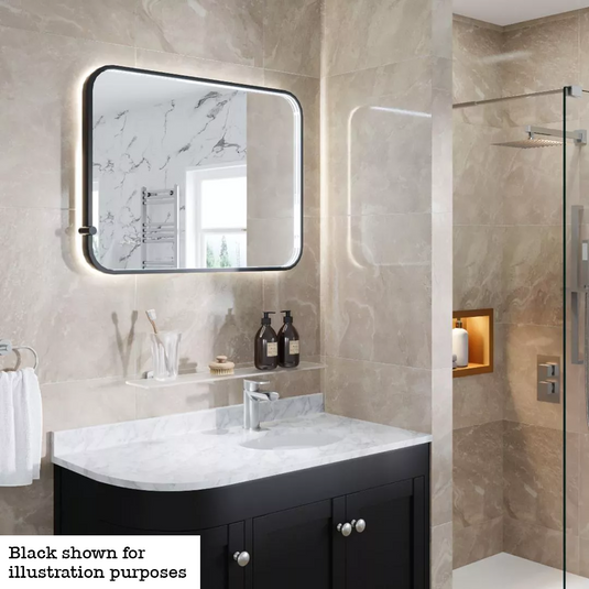 Eastbrook Sanremo 600x800mm Rectangle LED Bathroom Mirror Brushed Brass | 40.1084