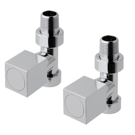 Eastbrook Square Straight Radiator Valves Chrome | 41.3002