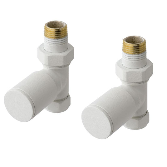 Eastbrook Straight Radiator Valves Matt White (Pair) | 41.3013