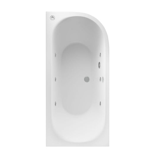 Eastbrook Beauforte Biscay LH 1700 x 800mm 6‑Jet Whirlpool Bath White | 42.2001