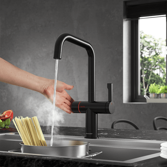 Clearwater Magus 4 4 in 1 U Spout Boiling Hot Water Kitchen Mixer Tap - Matt Black - MAE4MB