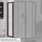 Eastbrook Volente 300mm Inline Shower Panel with Shelves Matt Black | 58.462