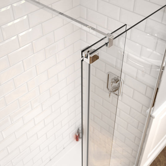 Kudos Ultimate 2 300mm Fold Away Deflector Panel (Right Hand - 8mm Thick) - Chrome