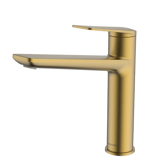 Clearwater Levant Single Lever Monobloc Kitchen Sink Mixer Tap - Brushed Brass - LEV10BB