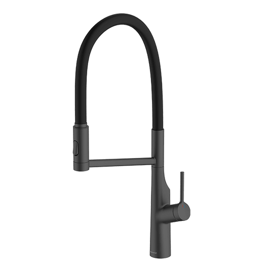 Clearwater Alasia Pro Single Lever Pull Out Kitchen Sink Mixer Tap - Matt Black - ALA30MB