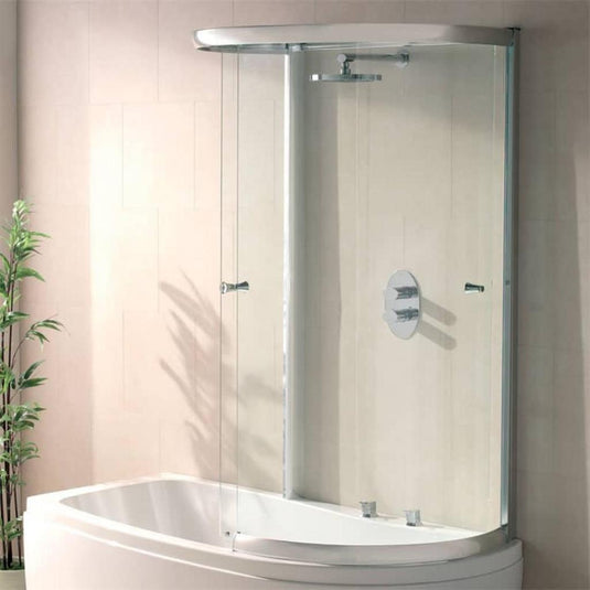 Eastbrook Straight Bath Screen 1850x900mm RH Silver | 69.2004R
