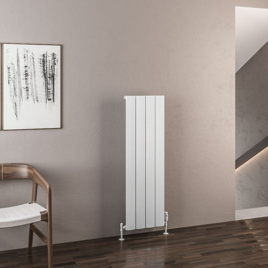 Eastbrook Malmesbury 1200 x 375mm Aluminium Radiator Matt White | 89.0937