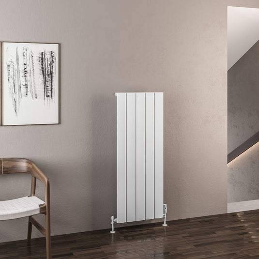 Eastbrook Malmesbury 1200 x 470mm Aluminium Radiator Matt White | 89.0938