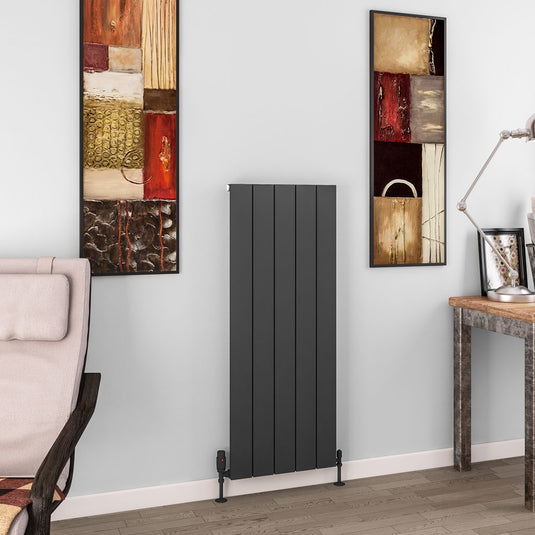 Eastbrook Charlton 1200 x 470mm Aluminium Radiator Matt Anthracite | 89.0960