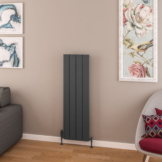 Eastbrook Withington 1200 x 375mm Aluminium Radiator Matt Anthracite | 89.0964