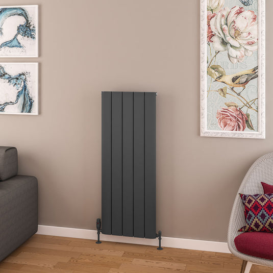 Eastbrook Withington 1200 x 470mm Aluminium Radiator Matt Anthracite | 89.0965