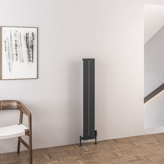 Eastbrook Malmesbury 1200 x 185mm Aluminium Radiator Matt Anthracite | 89.0968