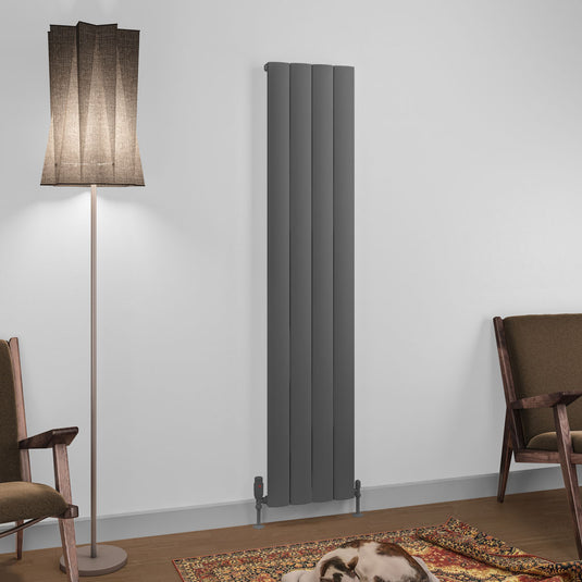 Eastbrook Tordino 1800 x 375mm Aluminium Radiator Matt Anthracite | 89.1224