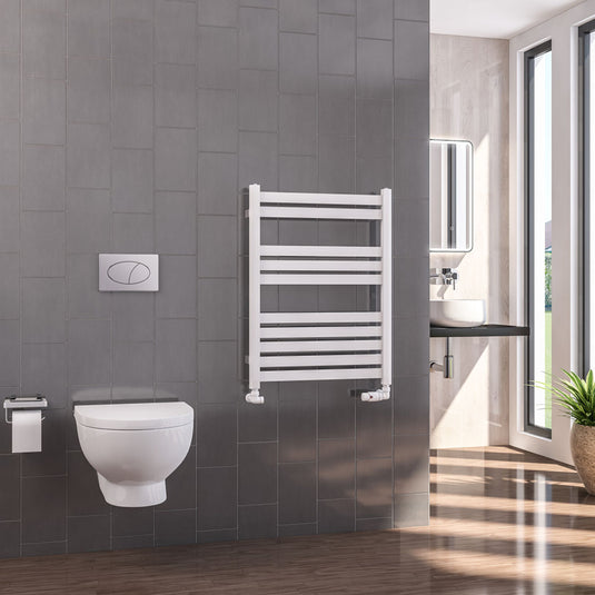 Eastbrook Defford 800 x 600mm Towel Rail Gloss White | 89.1275