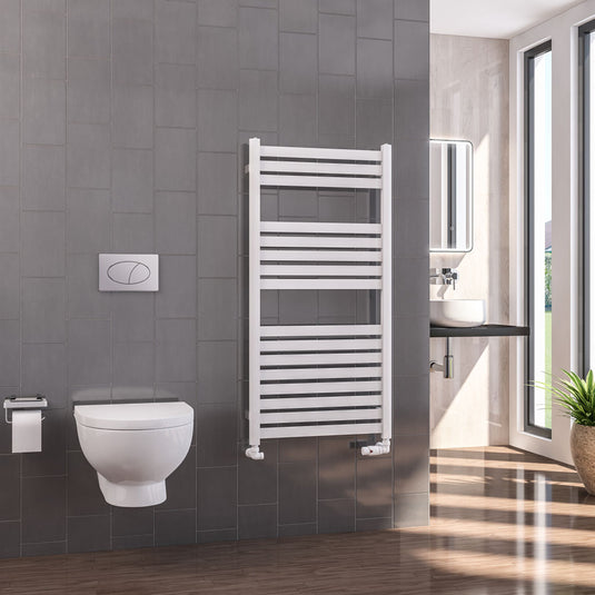Eastbrook Defford 1200 x 600mm Towel Rail Gloss White | 89.1277