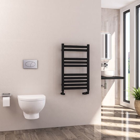 Eastbrook Defford 800 x 500mm Towel Rail Matt Black | 89.1292