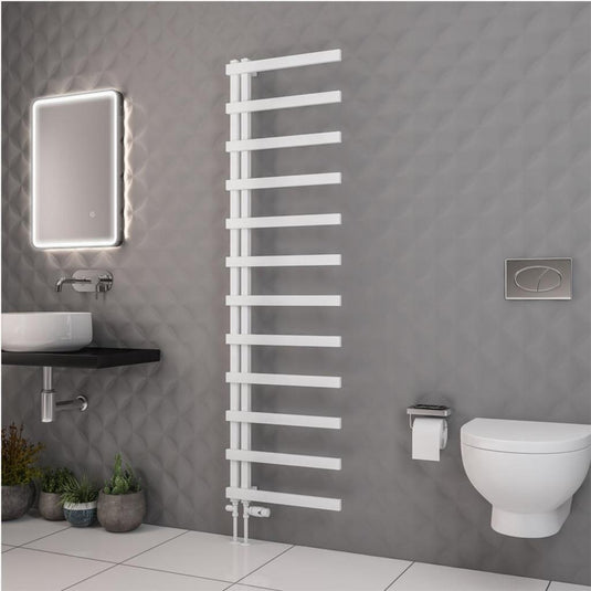 Eastbrook Platani 1800 x 500mm Towel Rail Matt White | 89.1332