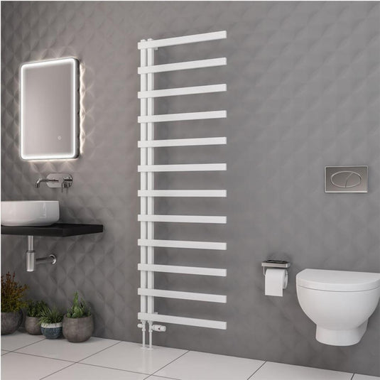 Eastbrook Platani 1800 x 600mm Towel Rail Matt White | 89.1333