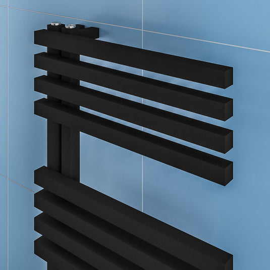 Eastbrook Reinbach 1200 x 500mm Towel Rail Matt Black | 89.1384