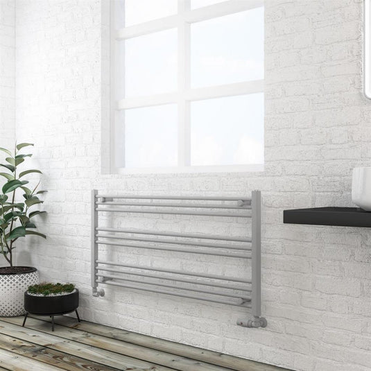 Eastbrook Wingrave 600 x 1200mm Straight Towel Multirail Matt Grey | 89.1444