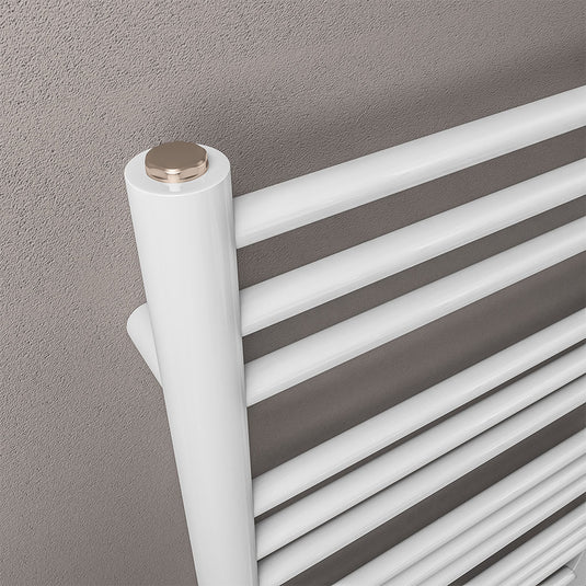 Eastbrook Corinium Round Towel Rail 1800x500mm Gloss White | 89.1546