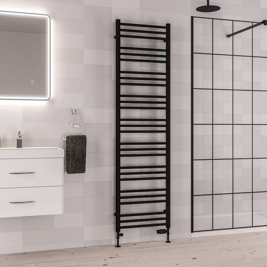 Eastbrook Corinium Round Towel Rail 1800x500mm Matt Black | 89.1564