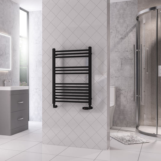 Eastbrook Rion Towel Multirail 800x600mm Matt Black | 89.1684
