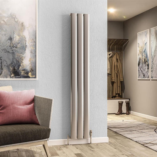 Eastbrook Malmesbury Aluminium Radiator 1800x280mm Silver Effect | 89.1772