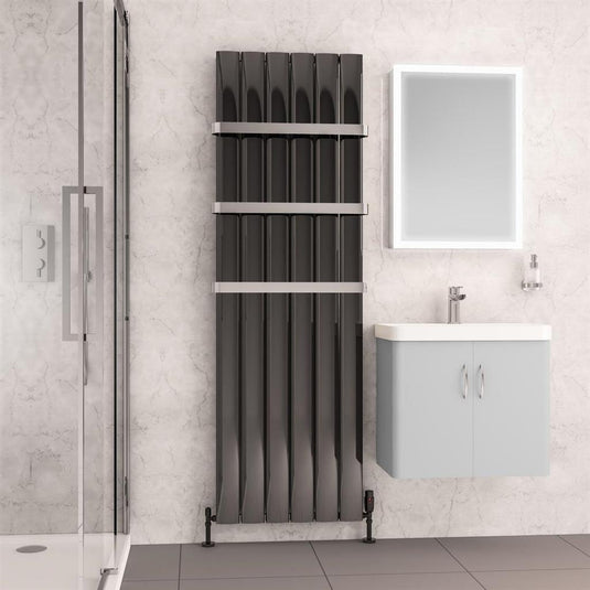 Eastbrook Malmesbury Aluminium Radiator 1800x565mm Black Effect | 89.1779