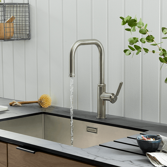 Clearwater Pioneer U Single Lever Monobloc Kitchen Sink Mixer Tap - Brushed Nickel - PIL20BN