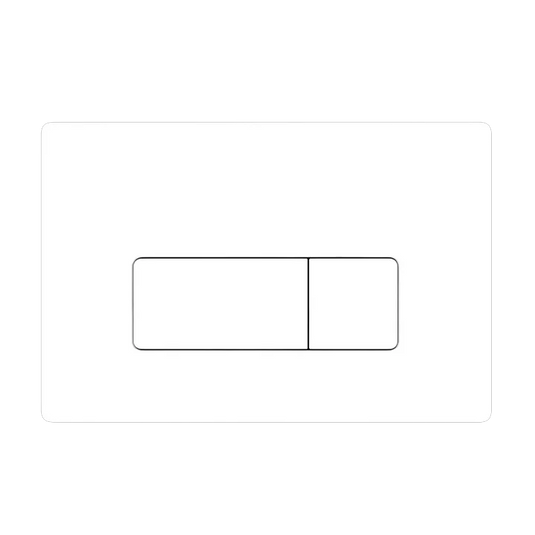 Eastbrook Square Pneumatic Push Plate Flush Plate Matt White | 90.0011