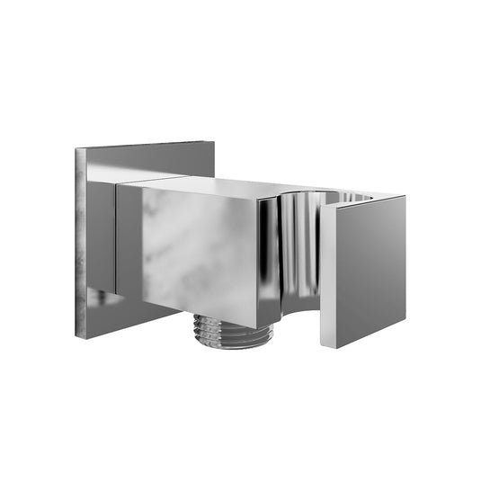 Eastbrook Square Outlet Elbow with Shower Holder Chrome | 93.0104