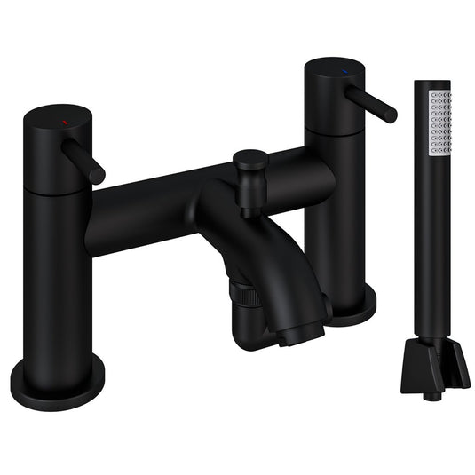 Eastbrook Meriden Bath Shower Mixer Tap Handset Hose Holder Matt Black | 98.2025