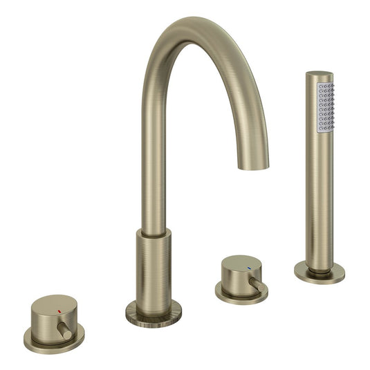 Eastbrook Meriden 4 Tap Hole Bath Shower Mixer Tap Brushed Brass | 98.2039
