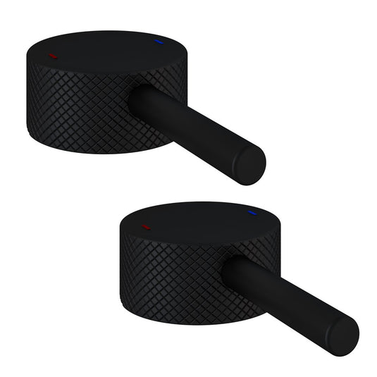 Eastbrook Meriden Full Knurling Tap Handle Freestanding Bath Tap Single Matt Black | 98.2062