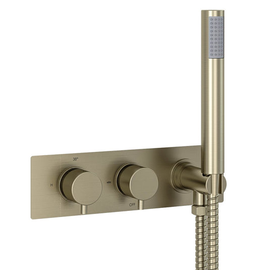 Eastbrook Meriden Two Way Thermostatic Shower Valve Hand Set Brushed Brass | 98.2069