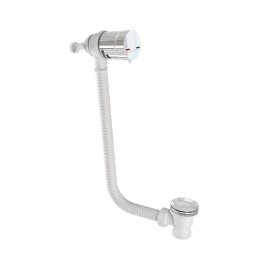 Eastbrook Bath Mixer Filler Tap Push Button Waste Chrome | 98.4001