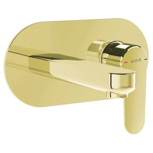 VitrA Root Round Integrated Basin Mixer - Soft Gold - A4272174EXP - Envy Bathrooms Ltd