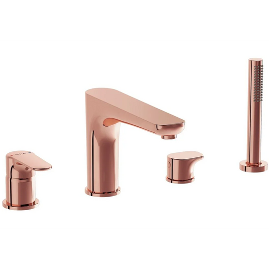 VitrA Root Round 4-Hole Bath/Shower Mixer - Soft Copper - A4274329EXP - Envy Bathrooms Ltd