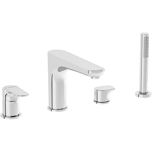 VitrA Root Round 4-Hole Bath/Shower Mixer - Chrome - A42743EXP - Envy Bathrooms Ltd