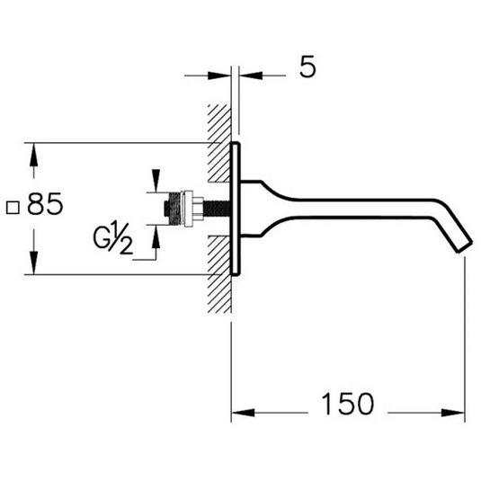 VitrA Suit Wall Mounted Bath Spout - Soft Copper - A4283129 - Envy Bathrooms Ltd